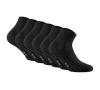 Rohner Basic Unisex Quarter Socken, 6er Pack - Sneaker Plus, Baumwolle Schwarz 47-50