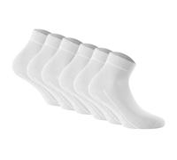 Rohner Basic Unisex Quarter Socken, 6er Pack - Sneaker Plus, Baumwolle Weiß 43-46