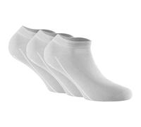 Rohner Basic Unisex Sneaker Socken, 3er Pack - Bambus Weiß 39-42