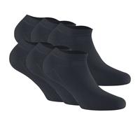 Rohner Basic Unisex Sneaker Socken, 6er Pack - Bambus Schwarz 35-38