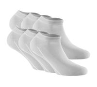 Rohner Basic Unisex Sneaker Socken, 6er Pack - Bambus Weiß / 39-42 39-42 Weiß