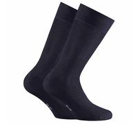 Rohner Basic Unisex Socken, 2er Pack - Bambus, Kurzsocken Marine 39-42