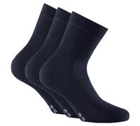 Rohner Basic Unisex Socken, 3er Pack - Soft Touch, Kurzsocken, Viskose-Mix Blau 35-38