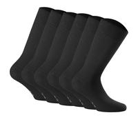 Rohner Basic Unisex Socken, 6er Pack - Cotton II, Kurzsocken, Basic, einfarbig Schwarz 39-42 (5.5-8 UK)