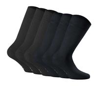Rohner Basic Unisex Socken, 6er Pack - Cotton II, Kurzsocken, Basic, einfarbig Schwarz/Marine 43-46 (8.5-11 UK)