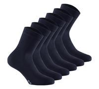 Rohner Basic Unisex Socken, 6er Pack - Soft Touch, Kurzsocken, Viskose-Mix Blau 35-38