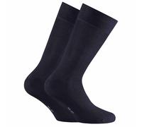 Rohner Basic Unisex Socken, Multipack - Bambus, Kurzsocken Marine 43-46 6er Pack (3x2P)