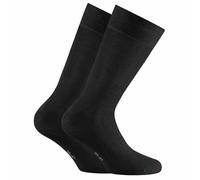 Rohner Basic Unisex Socken, Multipack - Bambus, Kurzsocken Schwarz 39-42 6er Pack (3x2P)