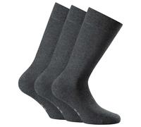 Rohner Basic Unisex Socken, Multipack - Cotton II, Kurzsocken, Basic, einfarbig Anthrazit 43-46 (8.5-11 UK) 6er Pack (2x3P)
