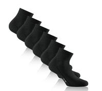 Rohner Basic Unisex Quarter Socken, Multipack - Sneaker Plus, Baumwolle Schwarz 47-50 6er Pack (2x3P)