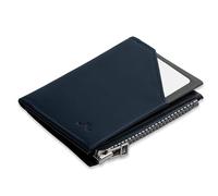 ROIK Geldbörse Klein für Herren in Blau - Kreditkartenetui Leder mit RFID Schutz - Slim Wallet - 9 Karten Mini Portmonee - Kompakte Ledergeldbörse mit Zip Coin Blue Stone
