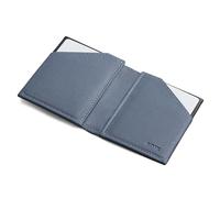 ROIK Slim Wallet ohne Münzfach aus echtem Leder - RFID Geldbörse Herren | Handgefertigte spanische Geldbörse | Small Wallet für Karten - City Blau