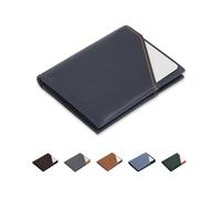 ROIK Slim Wallet ohne Münzfach aus echtem Leder - RFID Geldbörse Herren | Handgefertigte spanische Geldbörse | Small Wallet für Karten - City Navy