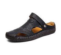 Rojeam Herren Sandalen Sommer Wandersandale Beach Sandalen Trekkingschuhe Sport Outdoor Wanderschuhe Trekkingsandalen, Negro, Größe 44 EU