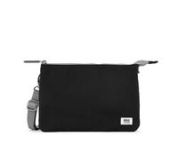 ROKA Carnaby XL - Bolsos cruzados delgados para mujeres y hombres, 3 compartimentos, cremallera gruesa, correa extraíble y ajustable para teléfono, cartera, llaves, gris, XL
