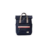ROKA London Canfield Kleiner Rucksack - Nachhaltiger wetterbeständiger Roll Top Rucksack für Damen & Herren - Recycelter Canvas Rucksack für Arbeit, Reisen, Pendeln & Alltag Midnight Stripe