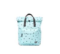 ROKA London Canfield Medium Canvas Roll Top Rucksack, Herzaufdruck, M, Casual
