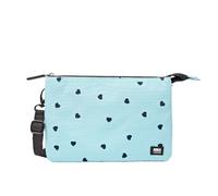 ROKA London Carnaby Crossbody XL Recylced Canvas, Herzaufdruck, X-Large