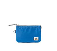 ROKA London Carnaby Kleine Ripstop-Geldbörse - Leichte, sichere Reißverschlussfächer & strapazierfähiges Nylon-Design, Malibu Blau, S, Weiche Seiten