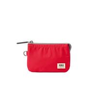 ROKA London Carnaby Kleine Ripstop-Geldbörse - Leichte, sichere Reißverschlussfächer & strapazierfähiges Nylon-Design, scharlachrot, S, Weiche Seiten