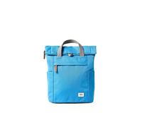 ROKA London Finchley Kleiner Rucksack - Leichter wasserabweisender Laptop-Tagesrucksack, nachhaltiger recycelter Canvas-Rucksack für Arbeit, Reisen und Pendeln, Malibu Blau, S, Casual