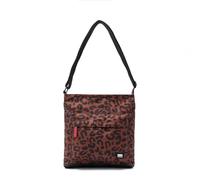ROKA London Kennington Sustainable Crossbody Recyceltes Segeltuch Scarlet Leopard Print