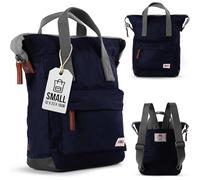 ROKA London Nylon Kleiner Rucksack Bantry - Tote Reiserucksack für Damen, Herren & Kinder mit verstellbaren Trägern, mehrere Fächer, ideal als Arbeitstasche Damen & Rucksack Kinder - Mitternacht