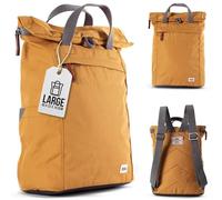 ROKA London Rolltop Rucksack The Finchley - Canvas Reiserucksack mit Magnetverschluss und mehreren Fächern für Arbeit, Schule und Reise, ideal als Arbeitstasche Damen und Rucksack Kinder - Leinen