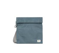 ROKA London Stratford Kleine Umhängetasche aus recyceltem Nylon, smoke, s