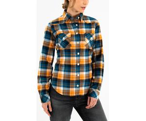 Rokker Sarasota Damen Hemd, blau-gelb, Größe M