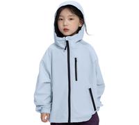 Rolanko Mädchen Wasserdichte Kapuzenjacke Leichter Regenmantel Windbreaker Outwear Regenjacken für Kinder Jungen 7-14 Jahre