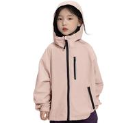 Rolanko Mädchen Wasserdichte Kapuzenjacke Leichter Regenmantel Windbreaker Outwear Regenjacken für Kinder Jungen 7-14 Jahre
