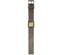 Rolf Cremer Eleganza Armbanduhr, Edelstahlgehäuse, Lederarmband 22mm, Quarzwerk, Saphirglas, 24mm x 24mm Quadratisch, Wasserdicht 3 Bar, Model 509105