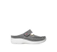 Roll Slipper Jeans Grey summer - Bequeme Pantolette Grau - Gr. - 42