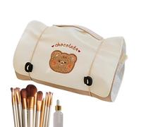 Roll-Up Cosmetic Bag, 4-In-1 Detachable Travel Makeup & Toiletry Bag 23.5x20cm/9.25x7.87 Inches, Foldable Travel Organizer, Compact & Convenient Design, Polyester