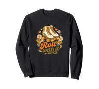Roll with It Flower-Power-Spirit im Retro-Look Sweatshirt