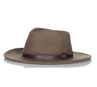 Rollbarer Hut mit breiter Krempe braunes Stoffband in 3 Farben! camel, 59