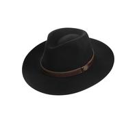 Rollbarer Hut mit breiter Krempe braunes Stoffband in 3 Farben! schwarz, 61