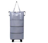 Rollende Reisetasche, geräumige, leichte Gepäcktasche mit Rollen, tragbare Übernachtungstasche, Wochenend-Reisetasche(Blue)