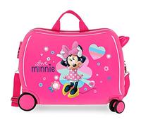 Joumma Bags für Männer/Jungen. 2059822 Koffer mit 2 multidirektionalen Rollen Minnie Love -38x50x20cm (OSFA), Lässig, Rosa, ABS/Polykarbonat