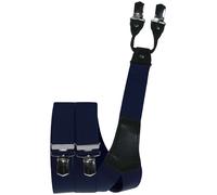 Rollenzug Hosenträger mit 4 Clip marine, 120 cm