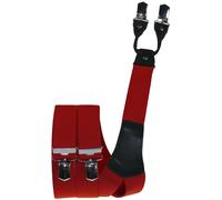 Rollenzug Hosenträger mit 4 Clip rot, 120 cm