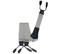 Rollenzug Hosenträger mit Knopfloch hellgrau, 120 cm