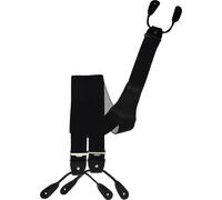 Rollenzug Hosenträger mit Knopfloch schwarz, 120 cm