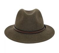 Rollhut Khaki mit Lederband Gr. 62