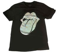 Rolling Stones Damen Tongue with Foiled Application T-Shirt, Schwarz , XL
