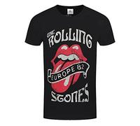 Rolling Stones The T Shirt Europe 82 Tour Band Logo Nue offiziell Herren Schwarz L