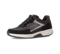 Sneaker GABOR "Sneaker low Effektleder", Damen, Gr. 44, schwarz, Schuhe Sneaker (64098919-44) schwarz