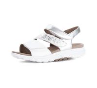 Gabor Damen Riemchensandalen, Frauen Sandalen,Women's,Woman,Sommerschuhe,Freizeitschuhe,offene Schuhe,Strandschuhe,f,Weiss/Silber,40 EU / 6.5 UK