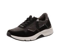Gabor Damen Low-Top Sneaker, Frauen Halbschuhe,Wechselfußbett,schnürschuhe,schnürer,Plateausohle,Sportschuhe,dk-Grey/schw/Bronc,35.5 EU / 3 UK